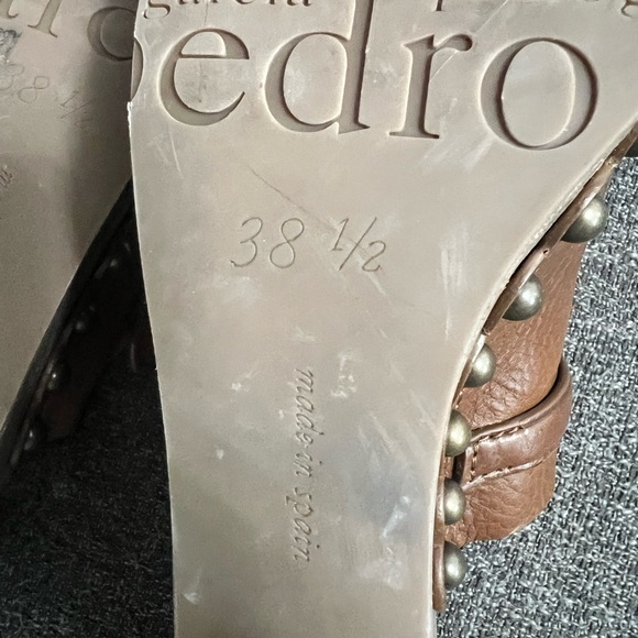 Pedro Garcia Naima Brown Leather Studded Mule Clogs - Picture 8 of 9